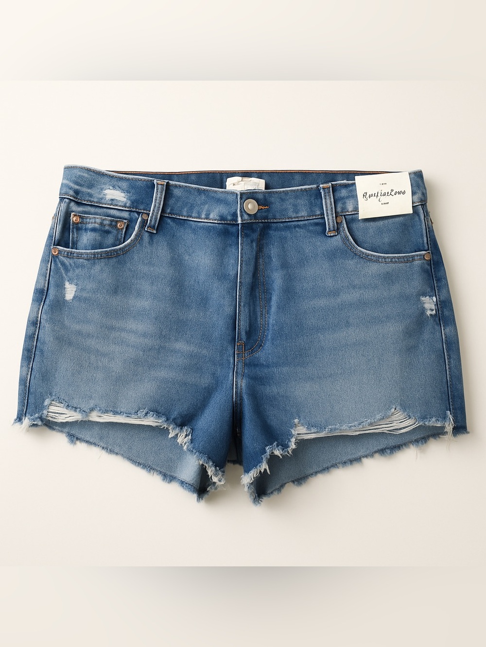 Abercrombie & Fitch Mom Shorts Hugh Rise Blue Jean Shorts 37 / 24